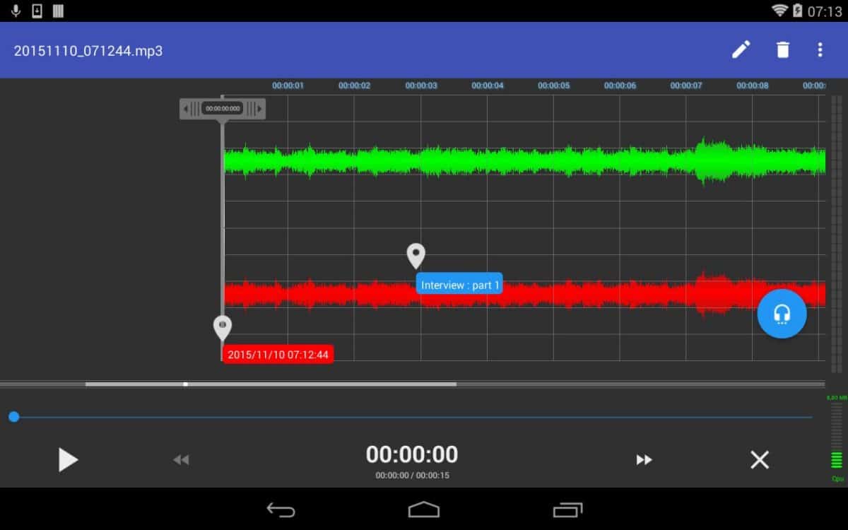 Cómo grabar audio en Android 3 grabadora de voz android
