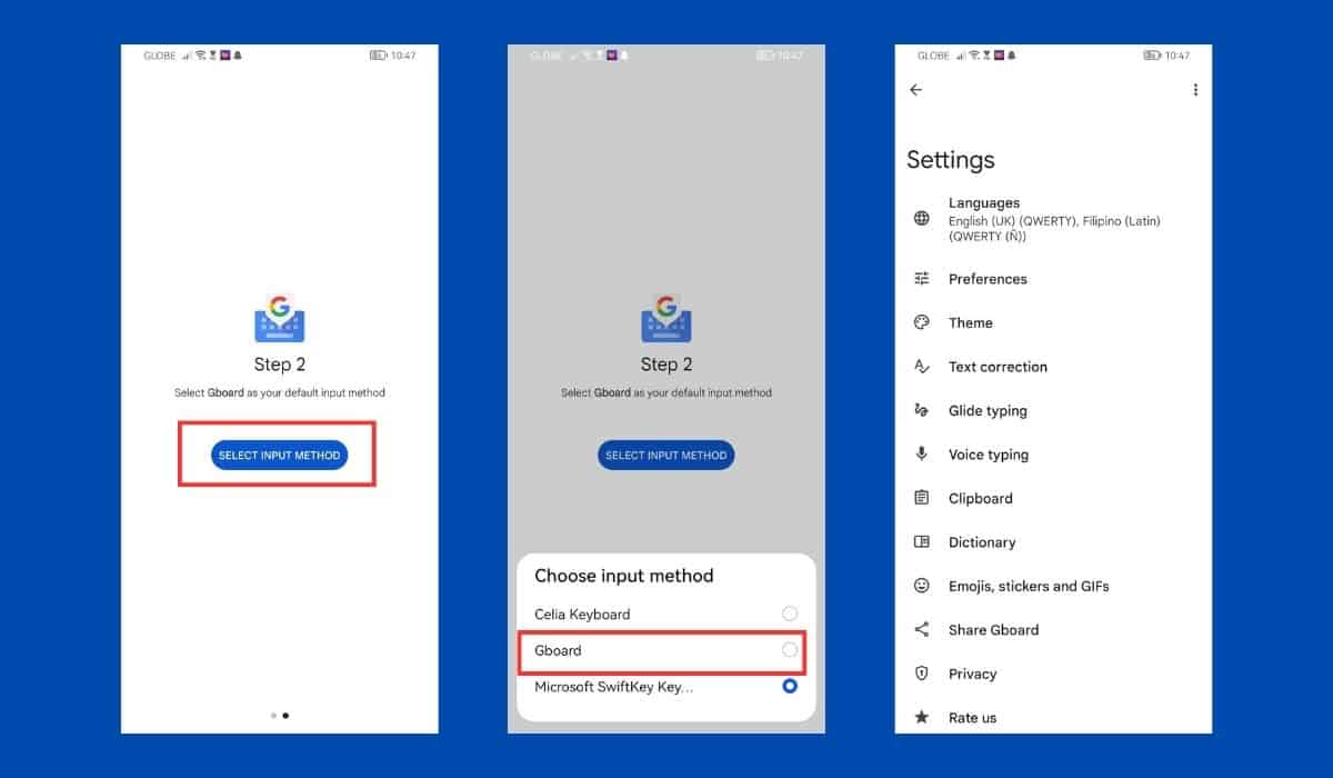 ¿Dónde está el portapapeles en Android? 3 Establecer Gboard como teclado predeterminado