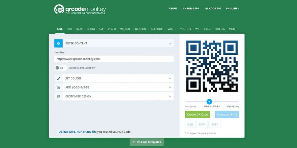 Los 15 mejores generadores de códigos QR gratuitos 12 QRCode Monkey