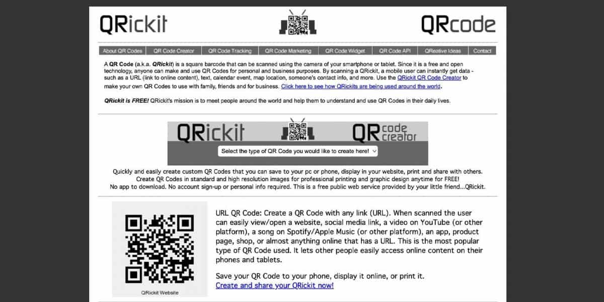 Los 15 mejores generadores de códigos QR gratuitos 11 QRickit