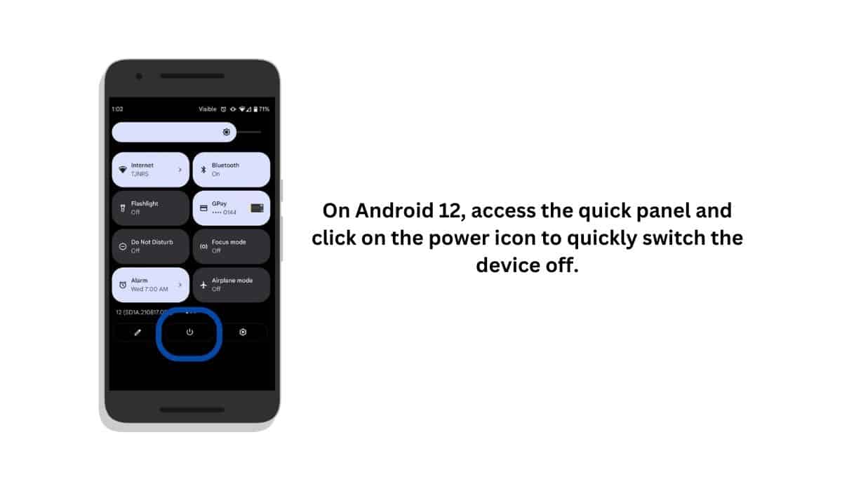Cómo apagar o reiniciar un teléfono Android 3 Cómo deshabilitar Android 12