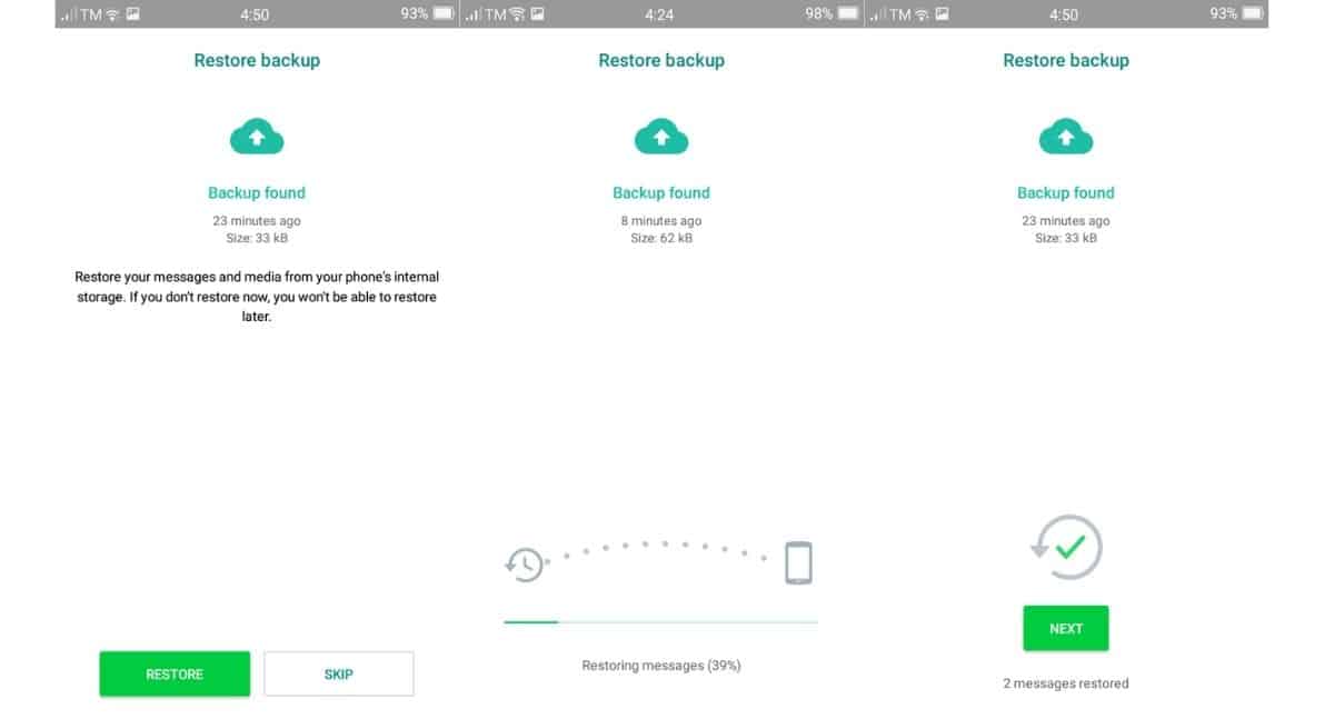 Cómo restaurar la copia de seguridad de WhatsApp sin desinstalar 7 Recuperar mensajes de WhatsApp del almacenamiento