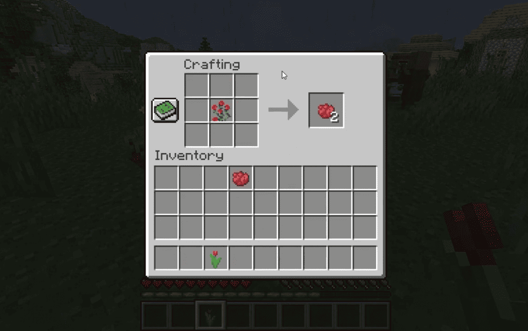 Cómo hacer hormigón en Minecraft 6 tinte rojo minecraft