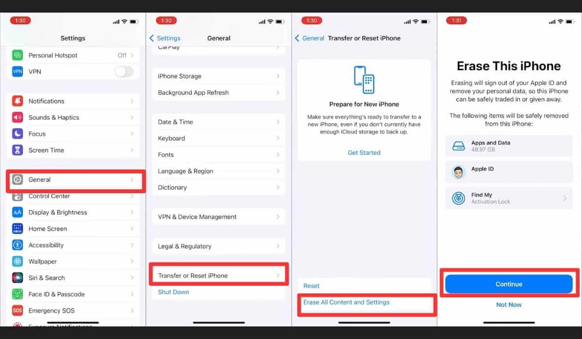 La alarma del iPhone no funciona: 11 soluciones sencillas 7 Cómo restablecer la configuración de fábrica