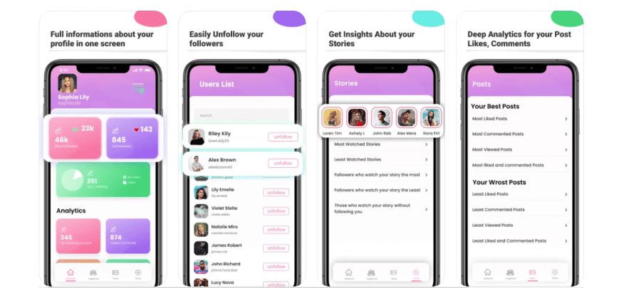 Las 14 mejores aplicaciones de seguidores para Instagram: consigue más followers 7 Aplicación de seguidores de Instagram FollowMeter