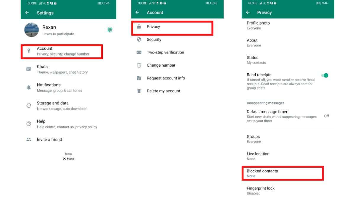 Cómo bloquear a alguien en WhatsApp: Guía para Android e iOS 2 Ver contactos de la lista negra en WhatsApp
