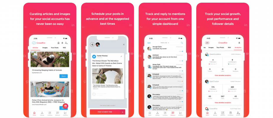 Las 14 mejores aplicaciones de seguidores para Instagram: consigue más followers 2 Aplicación de análisis de redes sociales Crowdfire