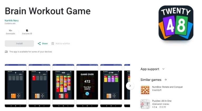 Apps para practicar el test psicotécnico con el móvil 3 Brain Workout
