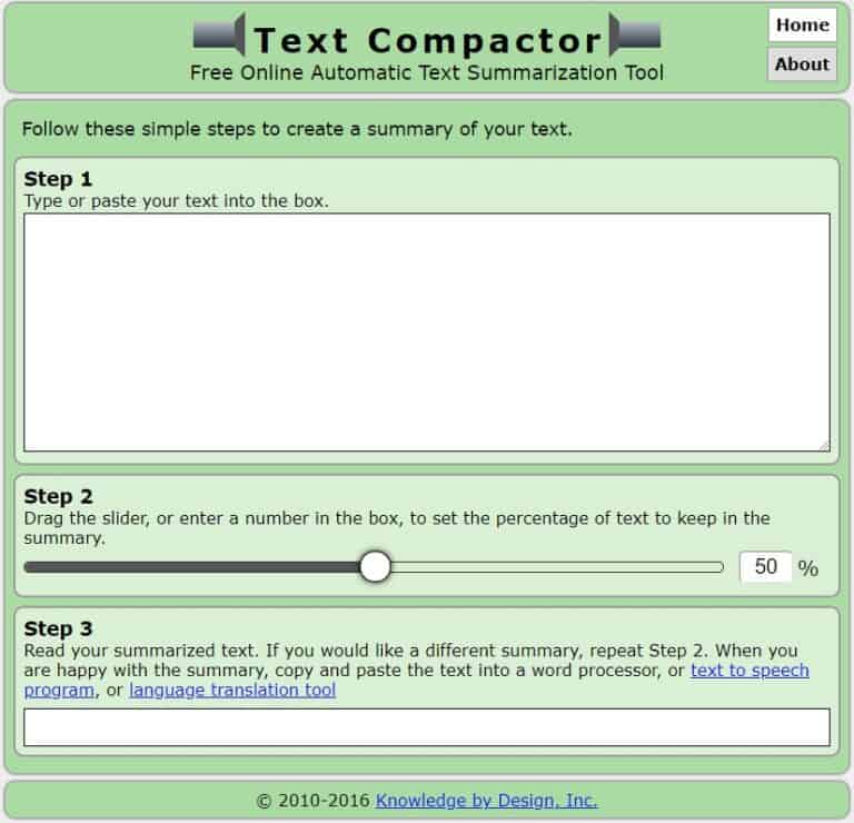 Mejores Apps y Páginas Web para resumir textos 13 Text Compactor