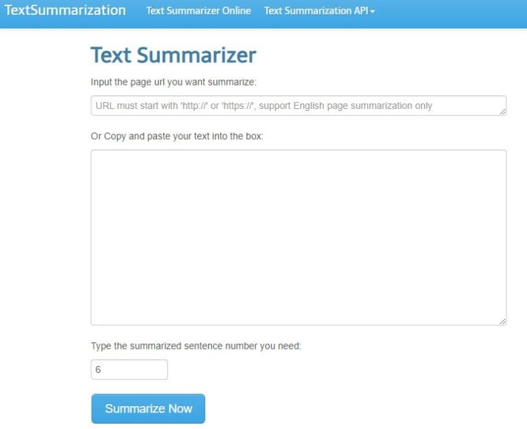 Mejores Apps y Páginas Web para resumir textos 14 La aplicación TextSummarization te brinda la capacidad de ingresar directamente tu texto o proporcionar un enlace a la fuente donde se encuentra el artículo que deseas resumir