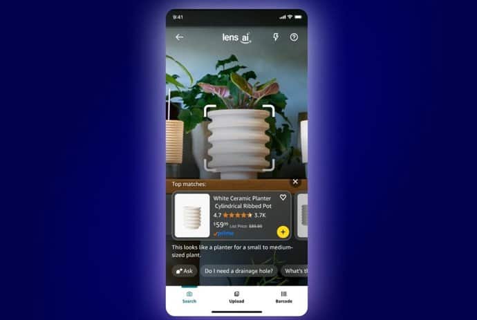Así funciona la nueva búsqueda visual de Amazon para descubrir productos al instante usando tu móvil