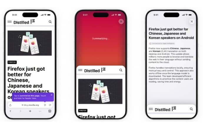 La nueva función de Firefox en iPhone te permite resumir webs agitando el móvil