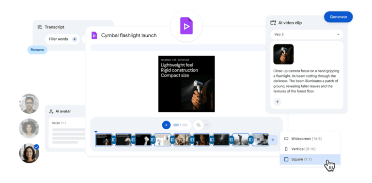 Google Vids revoluciona la creación de tutoriales usando imágenes y avatares de inteligencia artificial