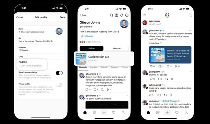 Así te facilita Threads hablar y compartir tus pódcast favoritos con sus novedades