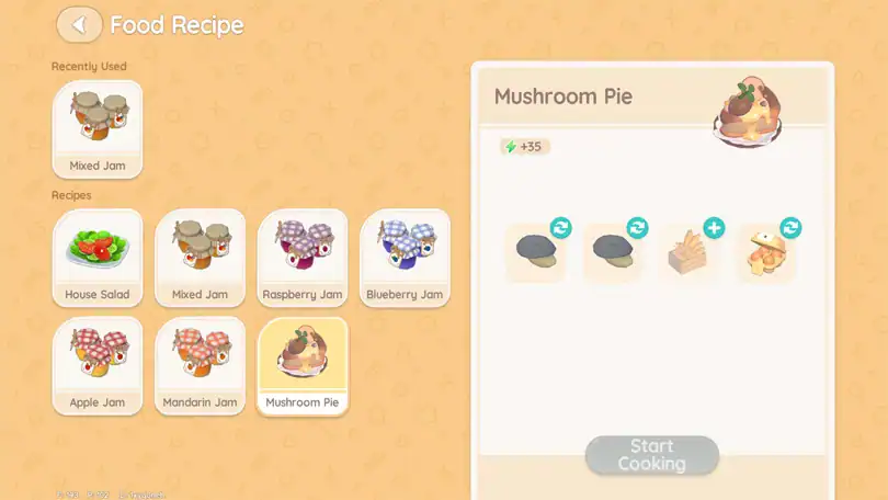 Heartopia Pastel de setas: ¿Cómo desbloquear la receta y cocinarlo? 5 Los ingredientes del pastel de setas en Heartopia